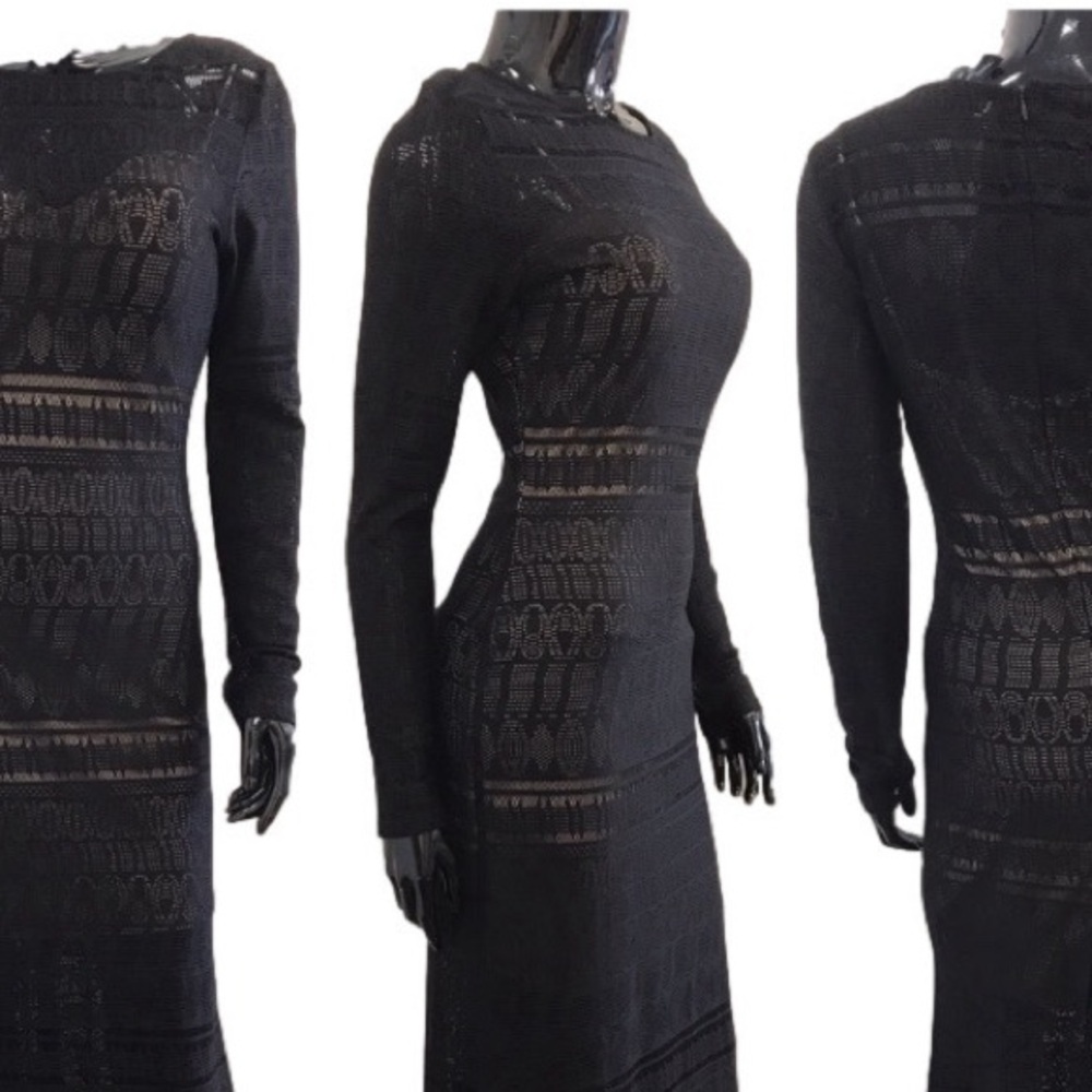 Marciano Black Long Sleeve Dress